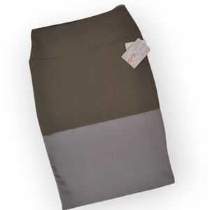 Green/Gray pencil skirt